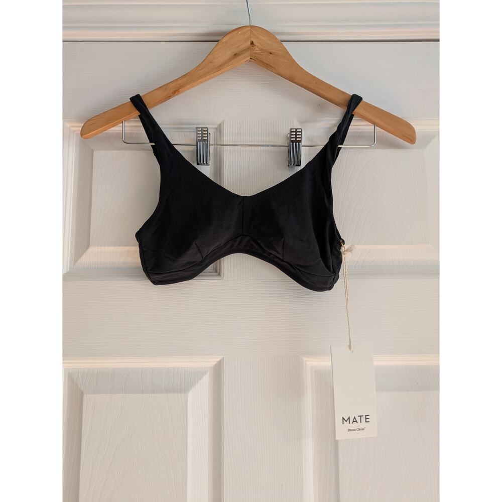 MATE The Label Tencel Comfort Wireless U-Neck Bra Black XS NWT